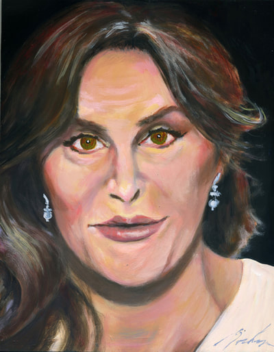 Caitlyn Jenner oil portrait by Brenda Gordon