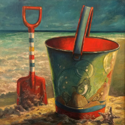 "Beach Pail"
30x30" 
Oil on Canvas