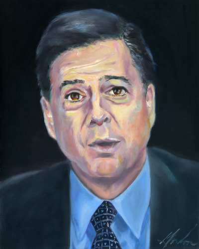 Jim Comey oil portrait by Brenda Gordon 