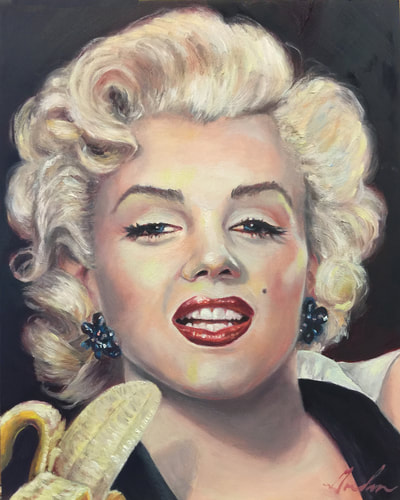 Marilyn Monroe oil portrait by Brenda Gordon 