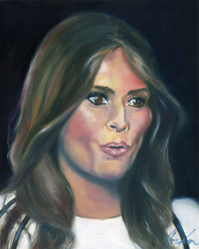 Melania Trump oil portrait by Brenda Gordon original art
