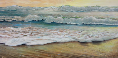  Oil painting of ocean waves by Brenda Gordon south Florida