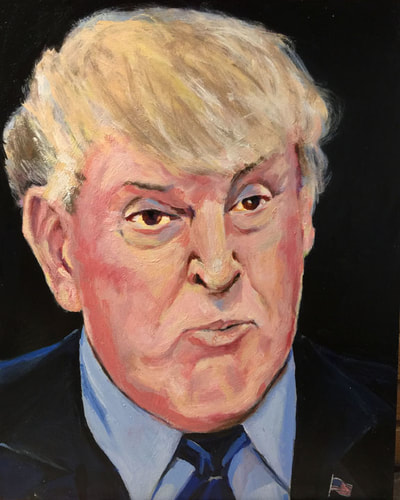 Donald Trump oil portrait by Brenda Gordon